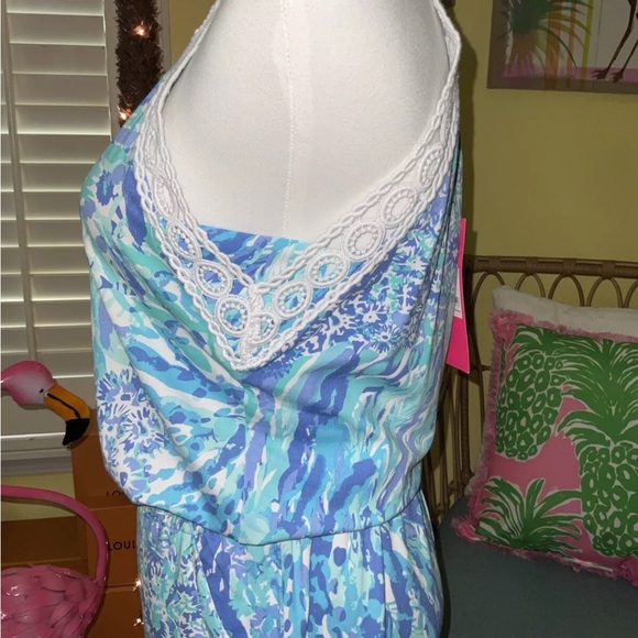 Lilly Pulitzer NWT Lala Romper Blue Haven Hey Hey Soleil $138 Size XS - Picture 7 of 11
